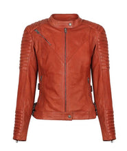 Lade das Bild in den Galerie-Viewer, Wild & Free Lederjacke - Rot