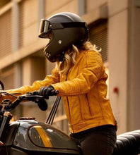 Lade das Bild in den Galerie-Viewer, Lederjacke Valerie - Gelb